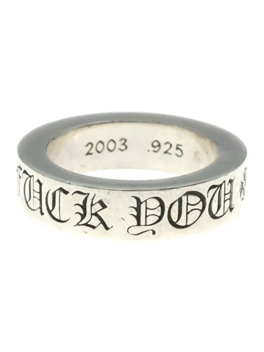 Chrome Hearts Spacer Fck You Ring Silver